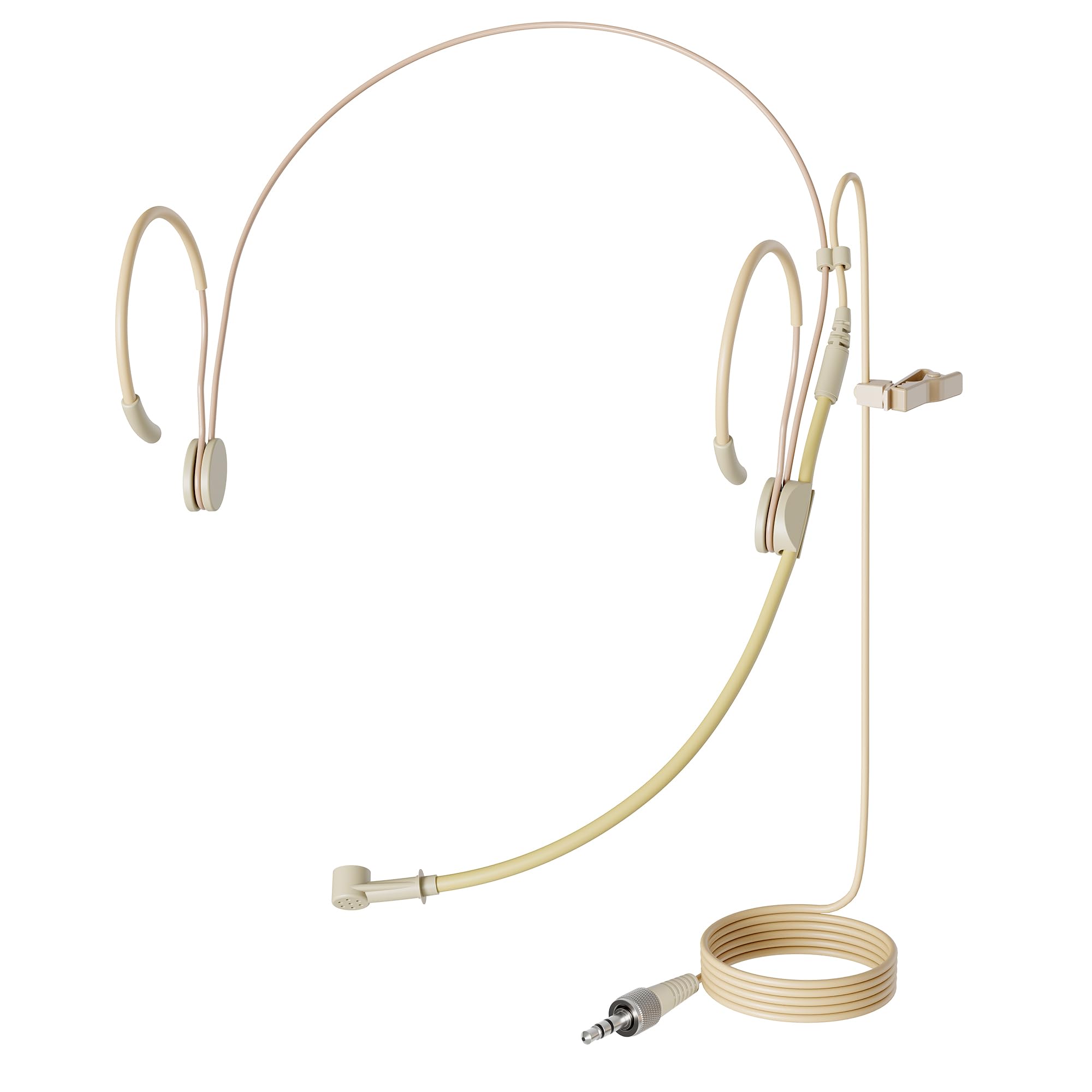 "J K MIC-J 069 Earhook Headset: Unidirectional Mic for Sennheiser Wireless Systems - 1/8" TRS Locking Plug"