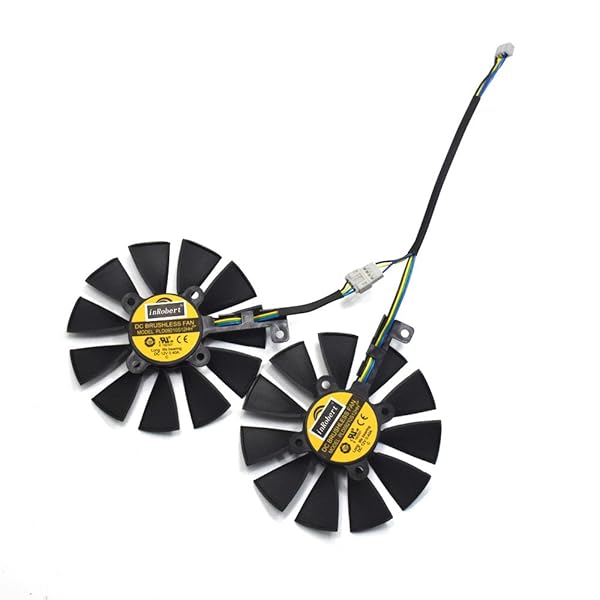 inRobert Robert A Pair Graphics Card Cooling Fan for ASUS RX 570/470 & GTX 1060/1070 - Enhance Mining Performance