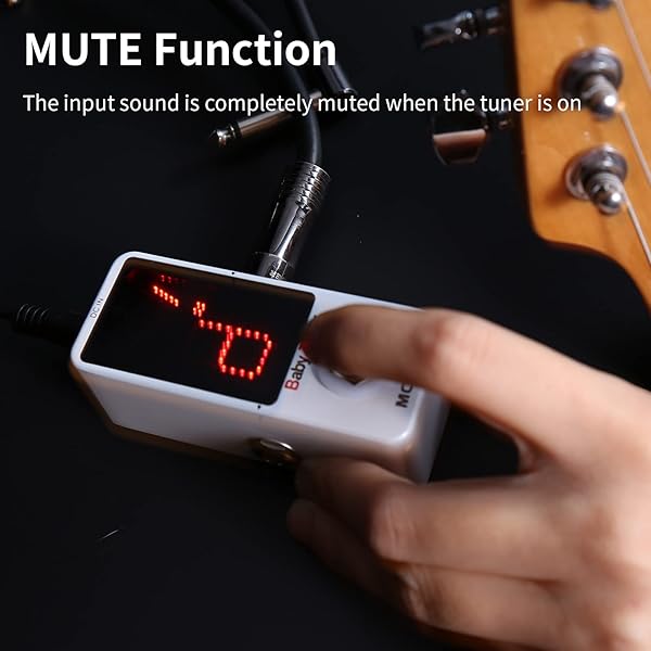 MOOER MOOER Tuner Pedal Baby Tuner Guitar Pedal with Mute Function for Electric and Electro-Acoustic Instruments - View 3 of 7