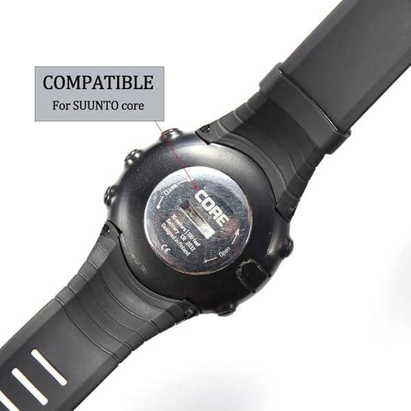 MCXGL MCXGL Waterproof Replacement Band for Suunto Core - All Black Sports Rubber Strap - View 4 of 7