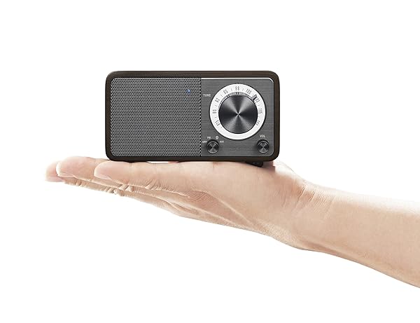 Sangean Buy Sangean WR-7DK Mini Bluetooth Speaker: FM Radio & Aux-in, Dark Cherry Wood Finish - View 5 of 7