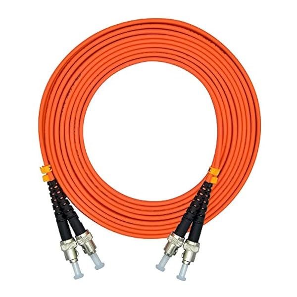 Jeirdus 15M ST to ST Duplex OM1 Multimode Fiber Optic Cable Jumper - 49ft Optical Patch Cord