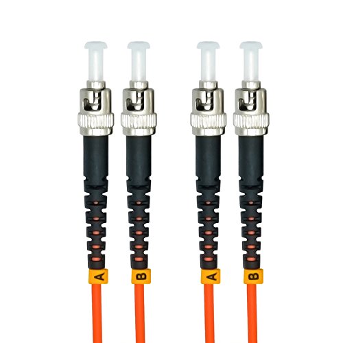 Jeirdus Jeirdus 3M 10ft ST to ST Duplex OM1 Multimode Fiber Optic Cable Jumper - High-Quality Optical Patch Cord - View 3 of 5