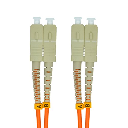 Jeirdus Jeirdus 2Meters 6ft SC to SC Duplex 62.5/125 OM1 Multimode Fiber Optic Cable Jumper Optical Patch Cord SC-SC - View 4 of 6