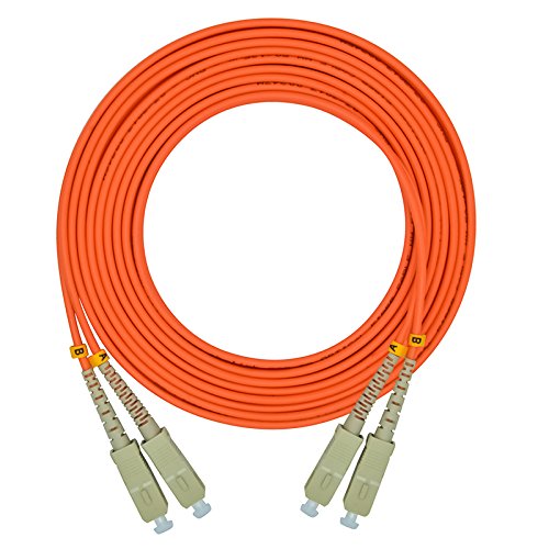 Jeirdus Jeirdus 2Meters 6ft SC to SC Duplex 62.5/125 OM1 Multimode Fiber Optic Cable Jumper Optical Patch Cord SC-SC - View 2 of 6