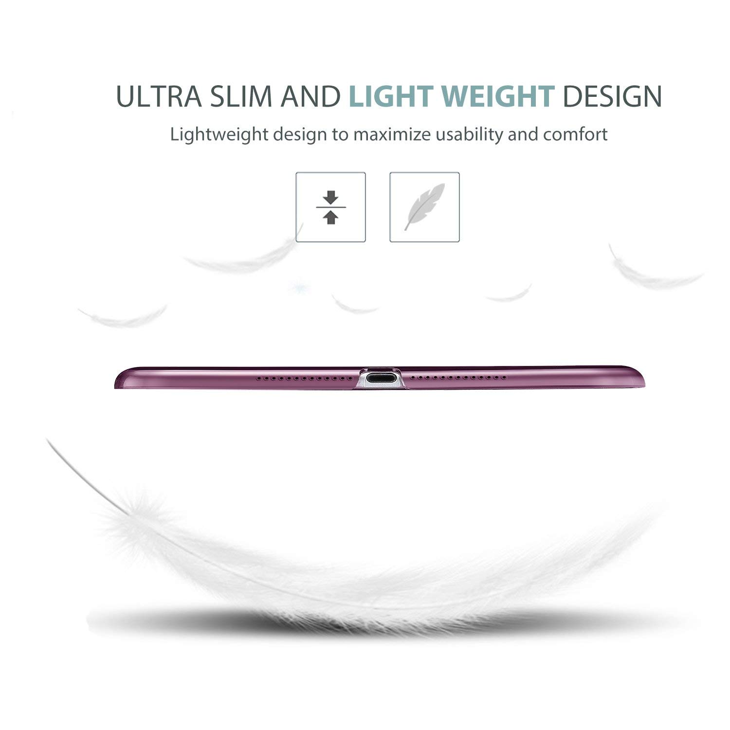 ProCase ProCase Ultra Slim Smart Case for iPad 9.7 Inch 6th 5th Generation Lightweight Stand Cover Purple - View 5 of 9