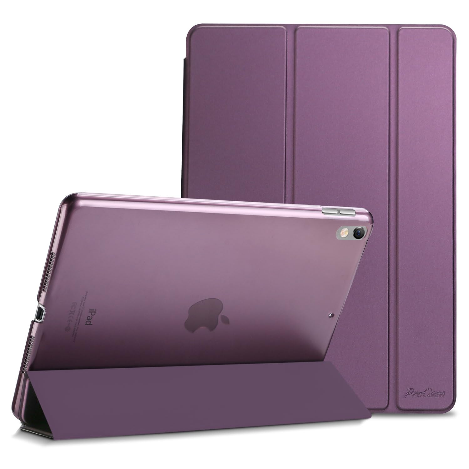 ProCase ProCase Smart Case for 10.5 Inch iPad Air 3 2019 and iPad Pro 2017 Slim Stand Cover Purple Translucent Frosted Back