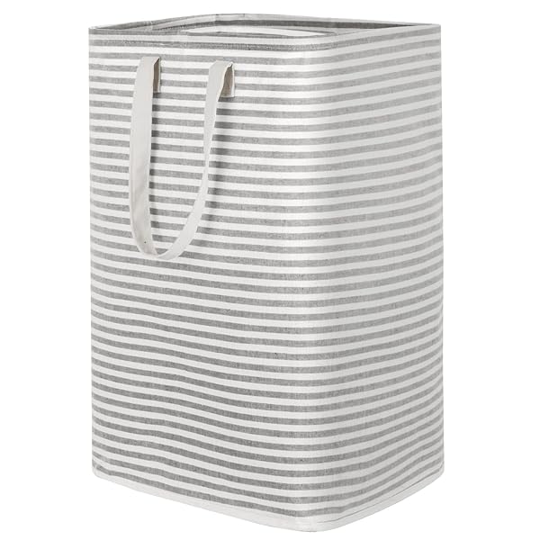 Lifewit Lifewit Large Collapsible Laundry Hamper Waterproof Storage Basket with Easy Carry Handles for Bedroom Bathroom College Dorm Gray 80L