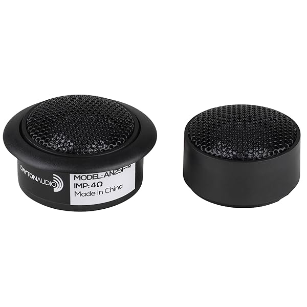 "Dayton Audio AN25F-4 1" Soft Dome Neodymium Car Tweeter Pair - 4 Ohm High-Performance Sound"