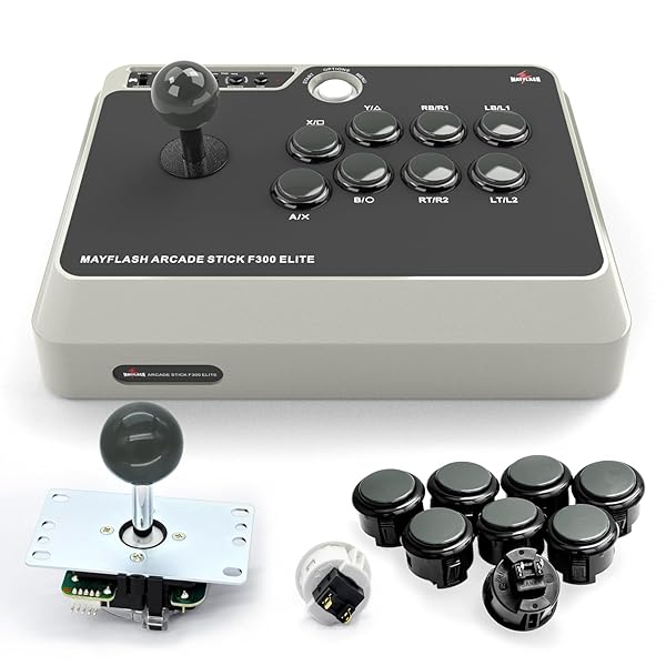 MAYFLASH Buy MAYFLASH F300 Elite Arcade Stick with Sanwa Buttons for Xbox, PS4, Windows & More - Ultimate Gaming Experience! - View 4 of 6
