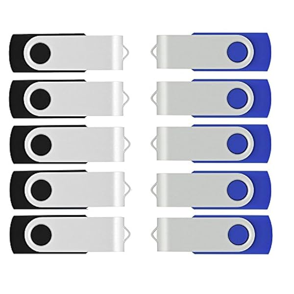 VICFUN VICFUN 50 Pack 1GB USB Flash Drives USB 2.0 Half Blue Half Black High Speed Storage Solution - View 2 of 5