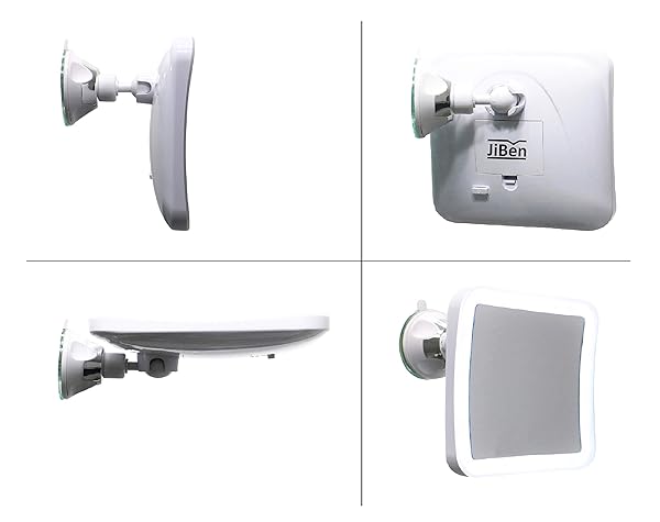 JiBen JiBen Square LED 10X Magnifying Makeup Mirror with Suction Cup Bright Light and 360 Degree Adjustable Arm for Home and Travel - View 2 of 7