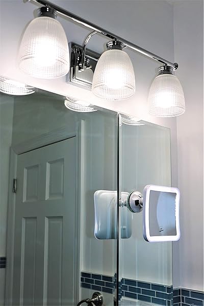 JiBen JiBen Square LED 10X Magnifying Makeup Mirror with Suction Cup Bright Light and 360 Degree Adjustable Arm for Home and Travel - View 7 of 7