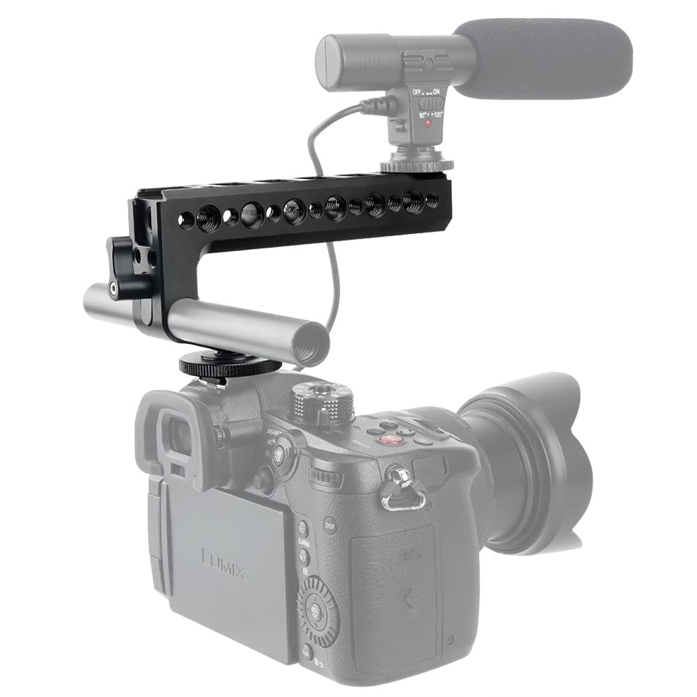 Buy NICEYRIG Hot Shoe Top Handle Grip for DSLR Cameras - Compatible with Panasonic GH5/G9 & Sony A6600/A6400 - 15mm Rod Clamp - View 7 of 7