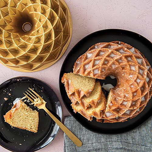 Nordic Ware Nordic Ware Jubilee Bundt Pan 10 Cup - Elegant Gold Bakeware for Perfect Cakes - View 7 of 9