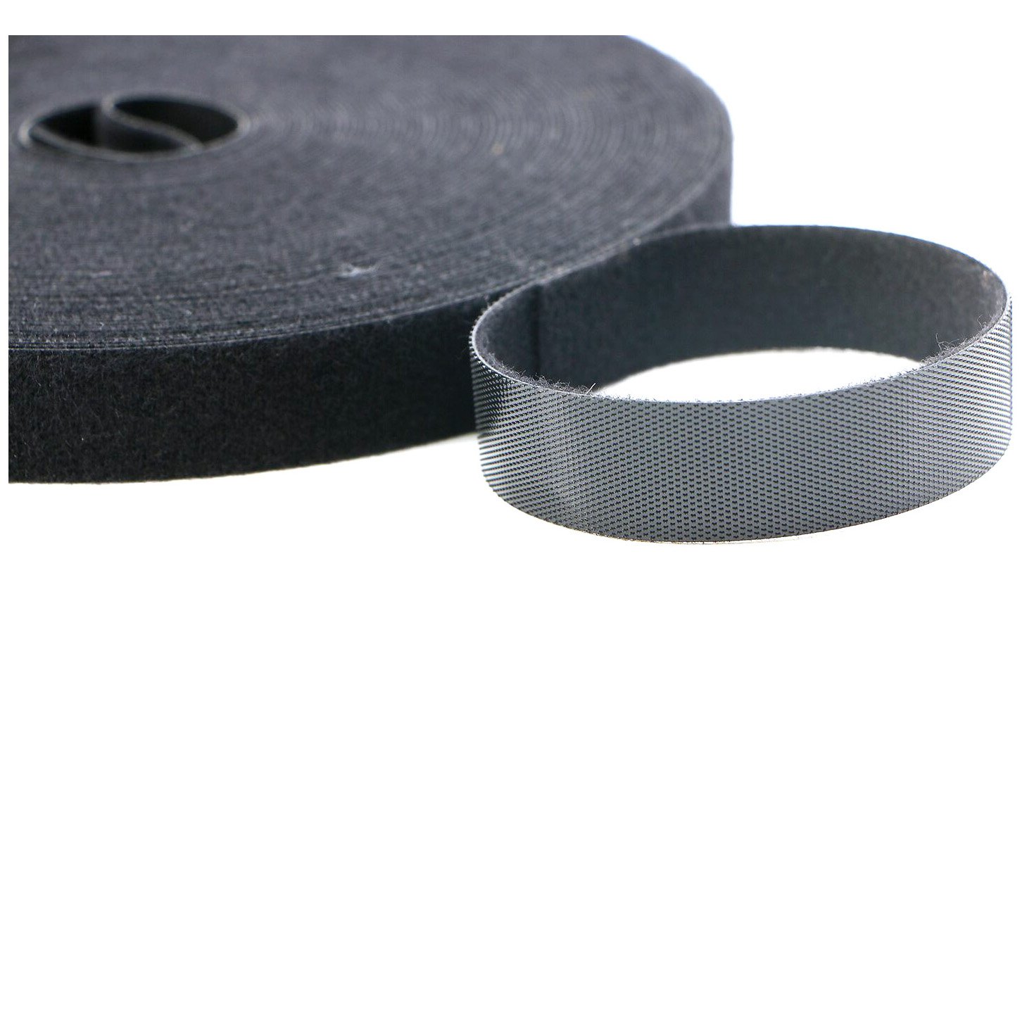SAISN Saisn Reusable Fastening Tape Cable Ties 3/4 Inch Double Side Hook Roll 25 Yard Black Upgraded Version for Organizing Cables - View 2 of 9