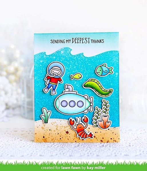 Lawn Fawn LAWN FAWN Stitched Wave Borders Die - Custom Crafting Tool for Perfect Waves - View 6 of 10