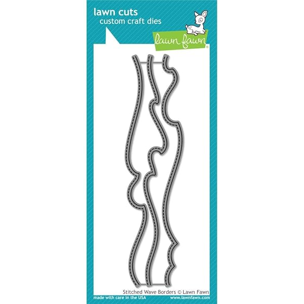 Lawn Fawn LAWN FAWN Stitched Wave Borders Die - Custom Crafting Tool for Perfect Waves