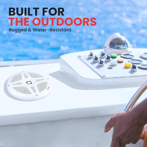 Pyle Pyle Dual 65 Waterproof Bluetooth Marine Speakers 2 Way Coaxial Full Range Amplified Speaker System 600 Watt Plmrbt65W - View 6 of 8