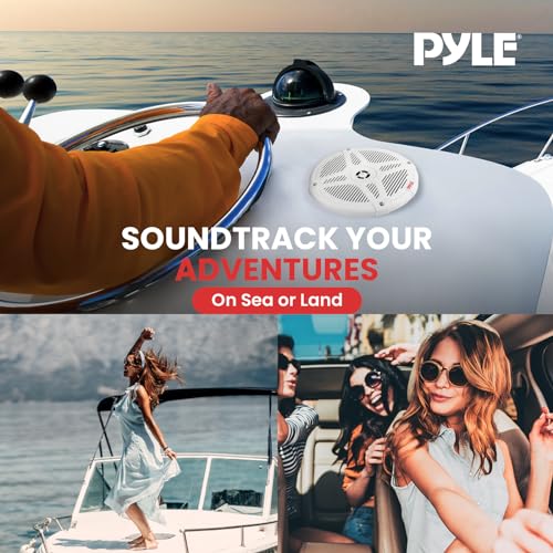 Pyle Pyle Dual 65 Waterproof Bluetooth Marine Speakers 2 Way Coaxial Full Range Amplified Speaker System 600 Watt Plmrbt65W - View 8 of 8