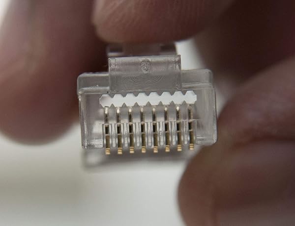 Sabra Technologies RJ45 Cat6 Shielded PassThrough FTP Connectors 100 PCS Gold Plated 6 Micron 8P8C 8 Pin for High Speed Networking - View 8 of 10