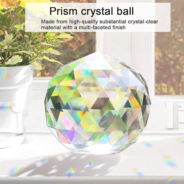 Hilitand 80mm Clear Crystal Prism Ball for Home Decor & Photography - Stunning Sun Catcher - View 4 of 10