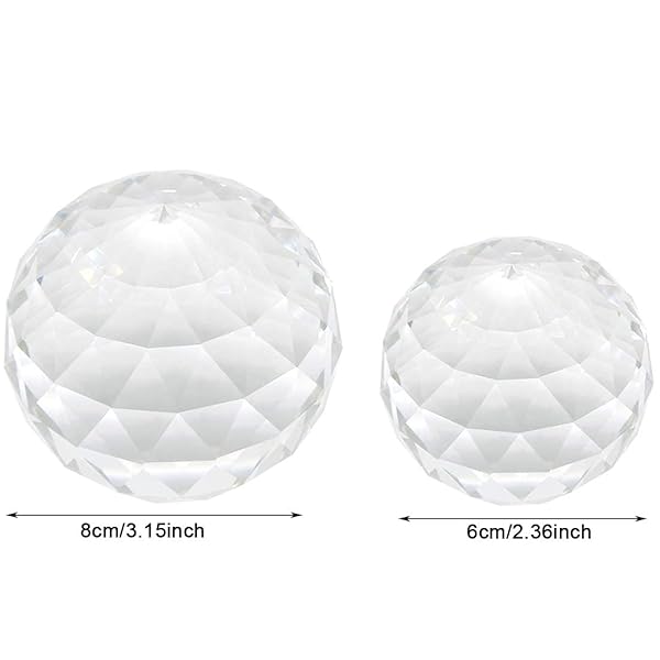 Hilitand 80mm Clear Crystal Prism Ball for Home Decor & Photography - Stunning Sun Catcher - View 7 of 10