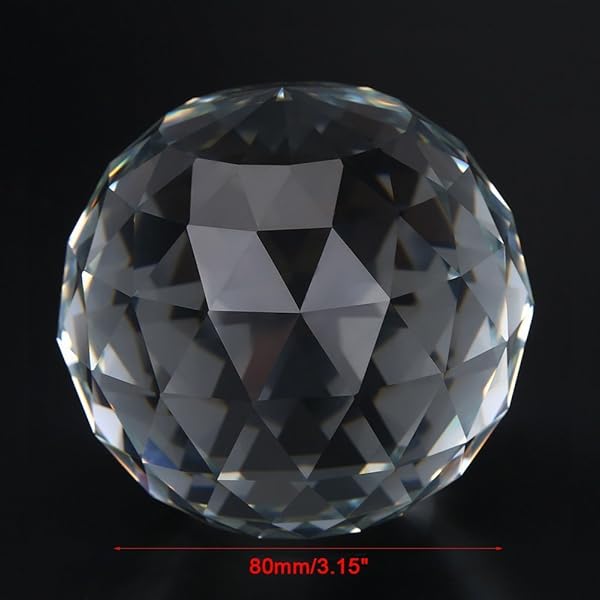 Hilitand 80mm Clear Crystal Prism Ball for Home Decor & Photography - Stunning Sun Catcher - View 8 of 10