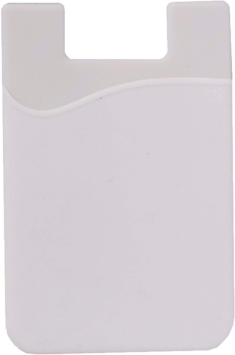 Phone Village Silicone Cell Phone Card Holder - Stick-On Wallet for iPhone & Android | Store Cards, Cash & ID (Grey, White, Black) - View 3 of 4