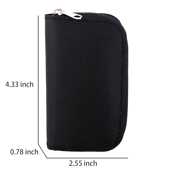 JCSMARTEC Memory Card Carrying Case for Micro SD, Mini SD & CF - Compact Organizer Wallet for Media Storage (Black) - View 7 of 9