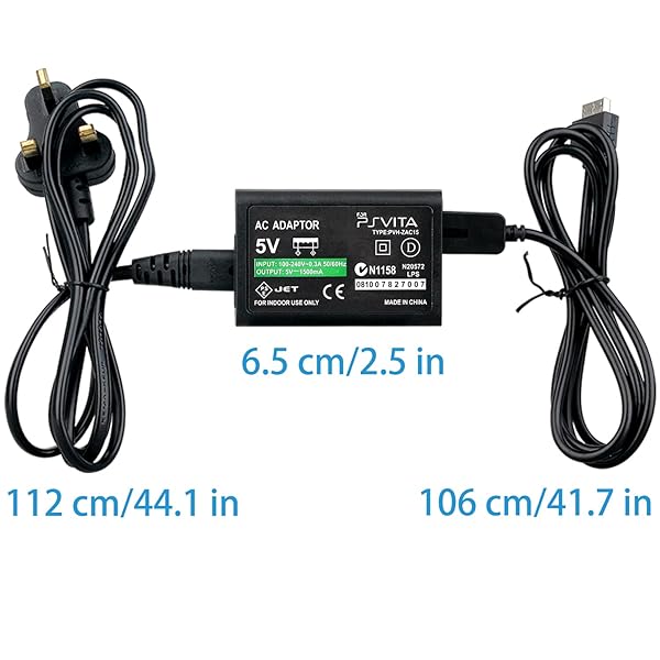OSTENT OSTENT UK Plug AC Wall Power Adapter USB Charger for Sony PlayStation PS Vita PSV Charging Cable Cord - View 6 of 6
