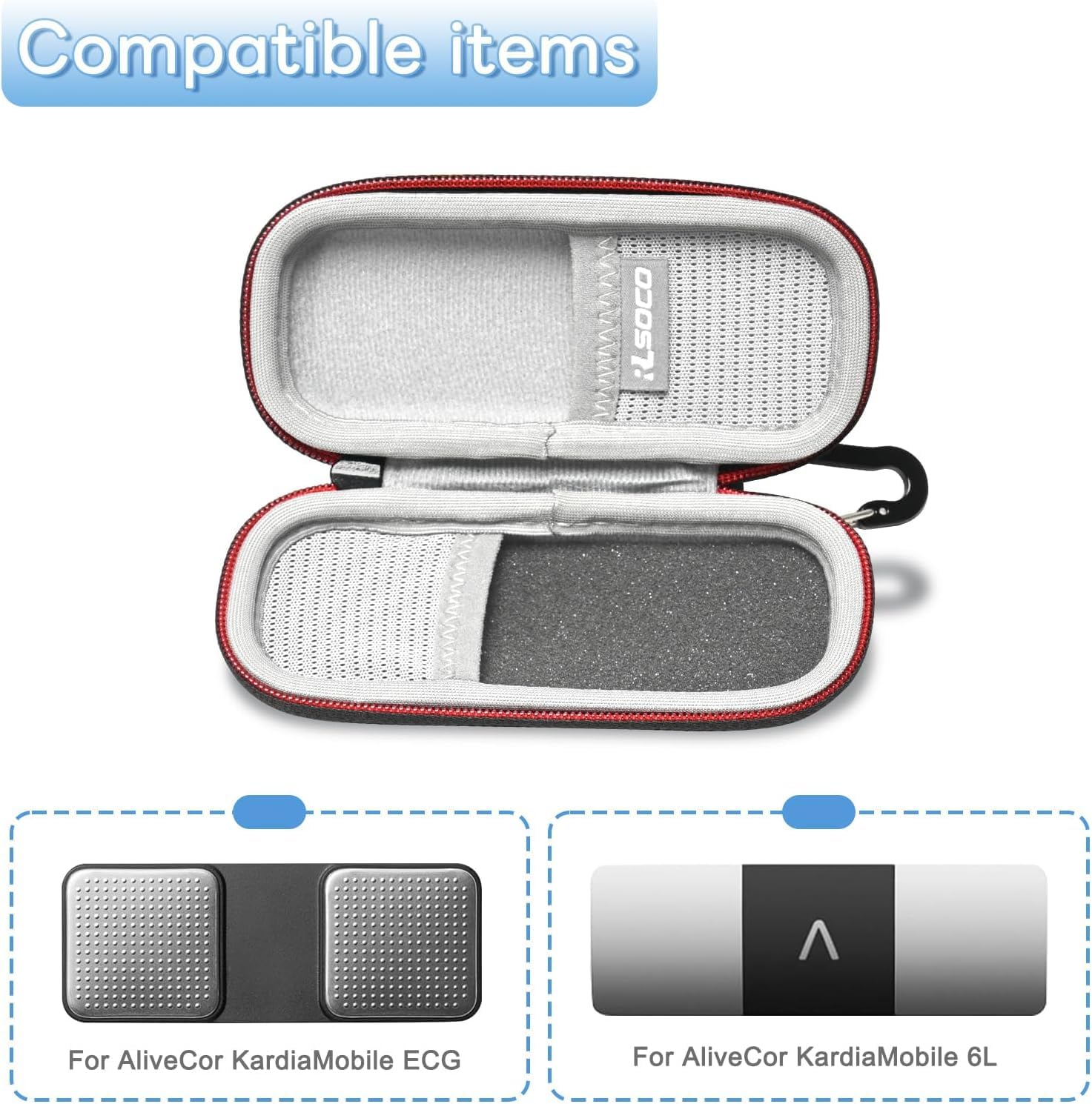 RLSOCO RLSOCO Hard Case for KardiaMobile 1 Lead Personal EKG Monitor Durable Protection and Easy Carrying - View 4 of 7