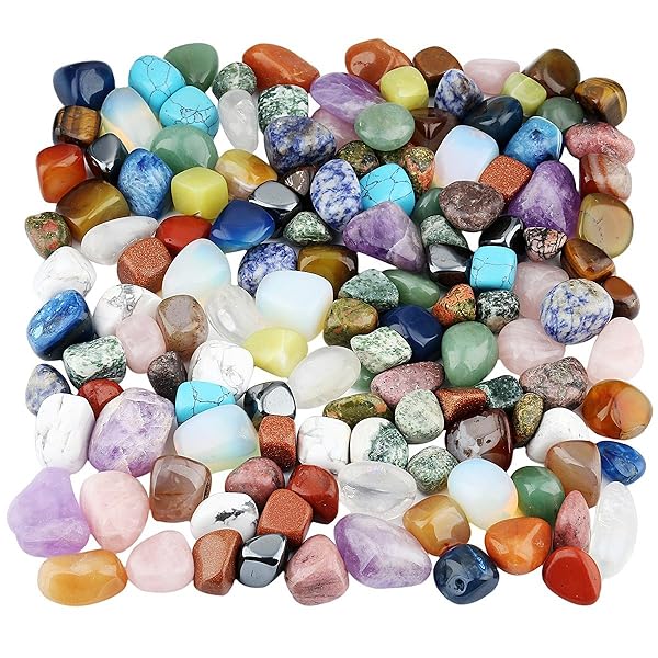 mookaitedecor Mookaitedecor 1lb Tumbled Stones Polished Crystals for Healing Reiki Chakra and Wicca Assorted Stones