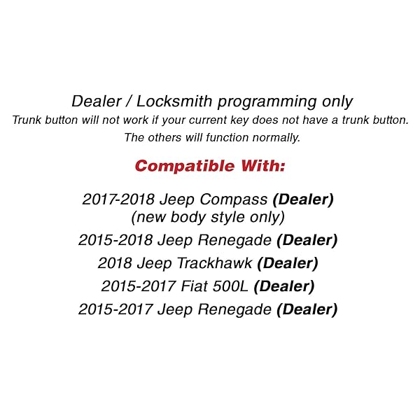 KeylessOption KeylessOption Keyless Entry Remote Starter Smart Key Fob for Dodge Durango Journey M3N40821302 - View 5 of 7
