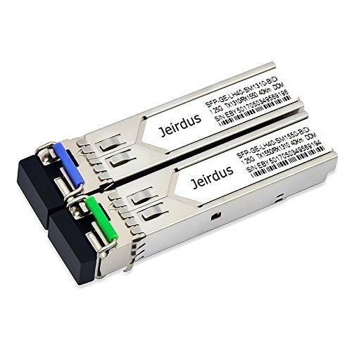 Jeirdus 1.25G SFP Module BIDI WDM Transceiver for D-Link DEM-331R & DEM-331T - 40KM Simplex LC (1 Pair)