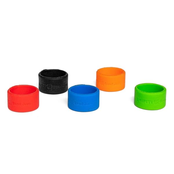 GRIFITI "GRIFITI Band Joes 1.25" Rubber Bands - 5 Pack Assorted Colors for Art, Cooking & More | Durable Silicone Elastic Bands"