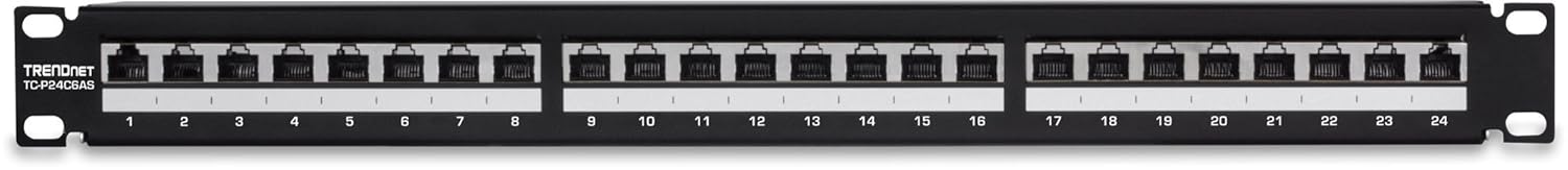 TRENDnet Buy TRENDnet 24-Port Cat6A Patch Panel - 10G Ready, 1U Metal Housing, Cable Management, T568A/B Compatible - View 2 of 8
