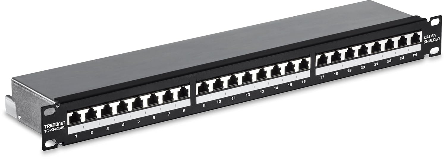 TRENDnet Buy TRENDnet 24-Port Cat6A Patch Panel - 10G Ready, 1U Metal Housing, Cable Management, T568A/B Compatible - View 8 of 8