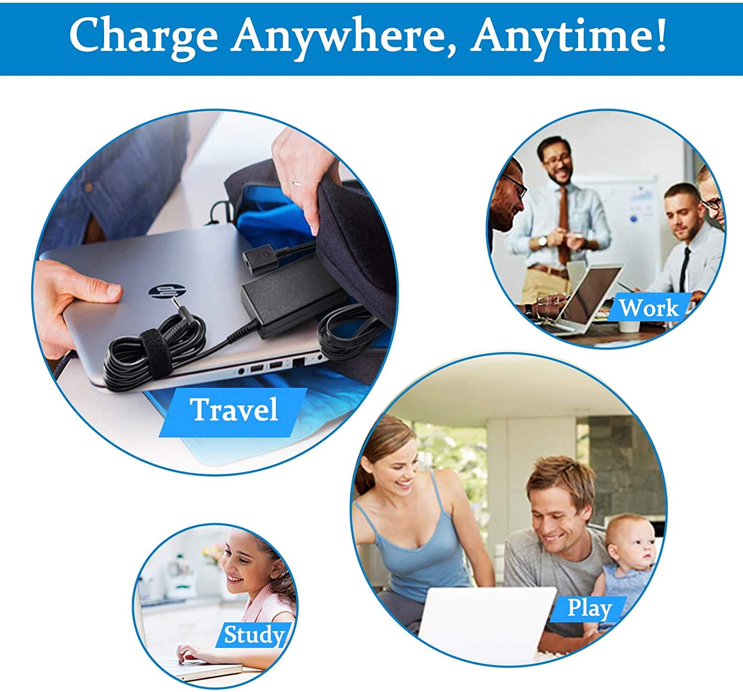 Galaxy Bang AC Adapter Charger for HP ProBook x360 11 G1 EE and x360 11 G2 EE by Galaxy Bang USA - View 9 of 9