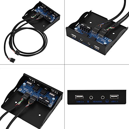 Richer-R Richer-R Floppy Front Panel: USB 2.0 & HD Audio 3.5'' Interface with Mic - Upgrade Your PC Today! - View 3 of 10