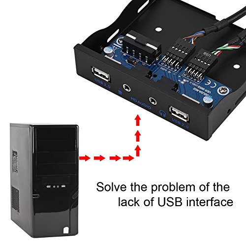 Richer-R Richer-R Floppy Front Panel: USB 2.0 & HD Audio 3.5'' Interface with Mic - Upgrade Your PC Today! - View 5 of 10