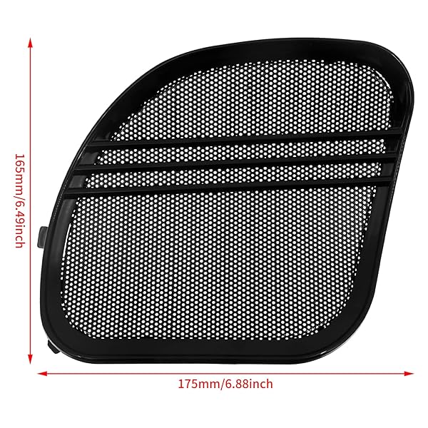 HDBUBALUS Motorbike Tri-Line Speaker Grills Cover Trim Mesh for Harley Road Glide FLTRX 2015 to 2018 Black - View 4 of 7