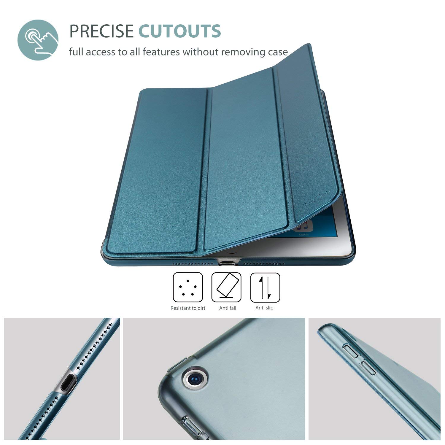 ProCase ProCase Smart Case for iPad 9.7 Inch 6th 5th Generation Ultra Slim Lightweight Stand Cover Teal - View 3 of 9