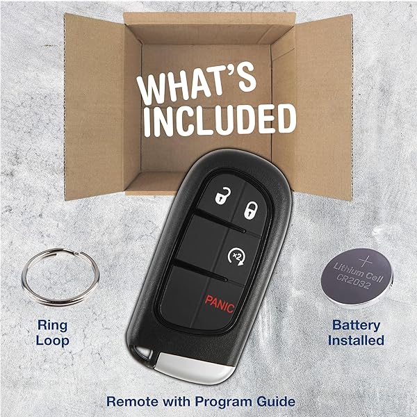 KeylessOption KeylessOption Keyless Entry Remote Start Smart Car Alarm Key Fob for 2013 to 2018 Ram 1500 2500 3500 GQ4-54T - View 4 of 9