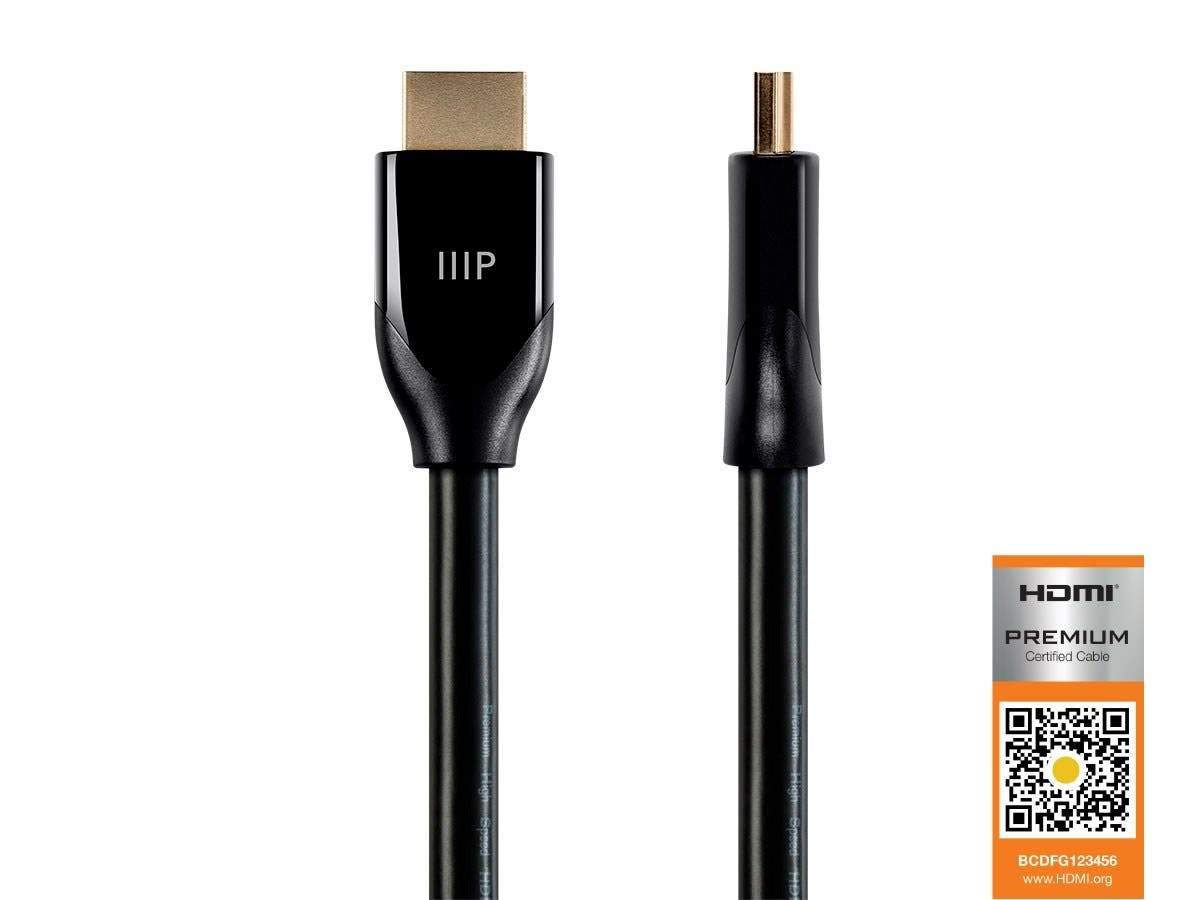 Monoprice Monoprice 4K Certified Premium High Speed HDMI Cable 30ft 4K60Hz 18Gbps HDR Black - View 5 of 6