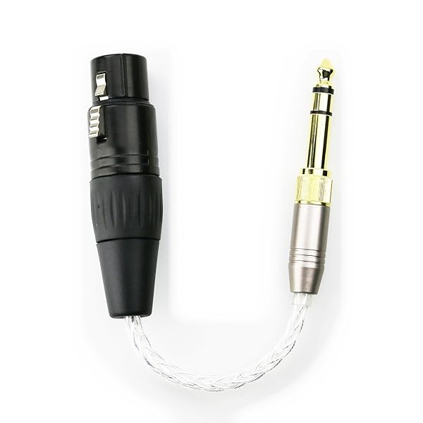 NewFantasia NewFantasia 3.5mm TRS Male to 6.3mm Adapter for 4-pin XLR Balanced Female Headphone Audio Cable - View 3 of 3