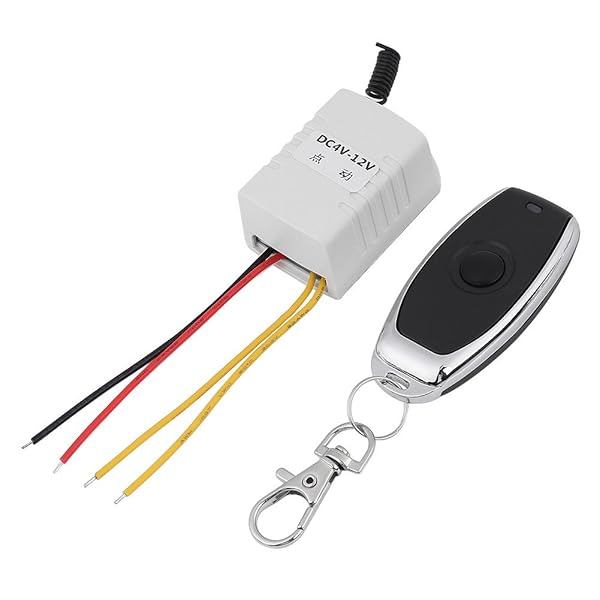 Hilitand Smart Wireless Relay Remote Control Switch for DC Motors: 4V to 12V Key Switch Receiver & Transmitter