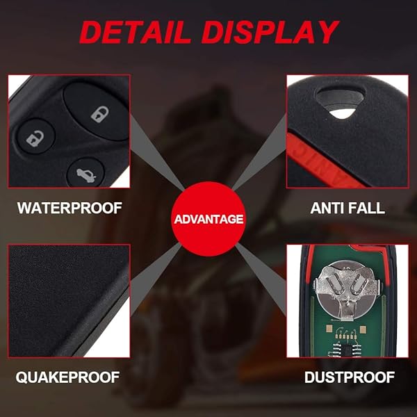 cciyu cciyu 2PCS Keyless Entry Remote Fob Replacement for Acura TL Honda Accord KOBUTAH2T - View 6 of 8