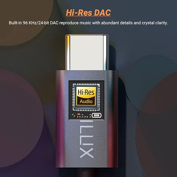 Cubilux Cubilux USB C Headphone Adapter 96KHz 24bit DAC for iPhone 16 15 Pro Max iPad Pro Air 10 Type C to 3.5mm Audio Dongle - View 2 of 6