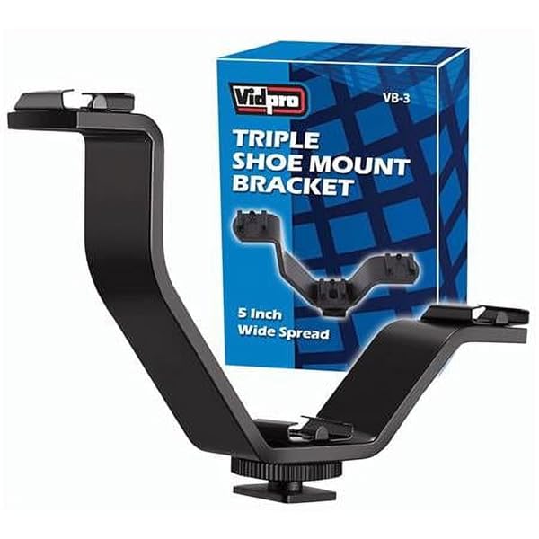VidPro Vidpro VB-3 Triple Shoe Mounting Y-Bracket: Enhance Your Camera Setup Today! - View 4 of 4